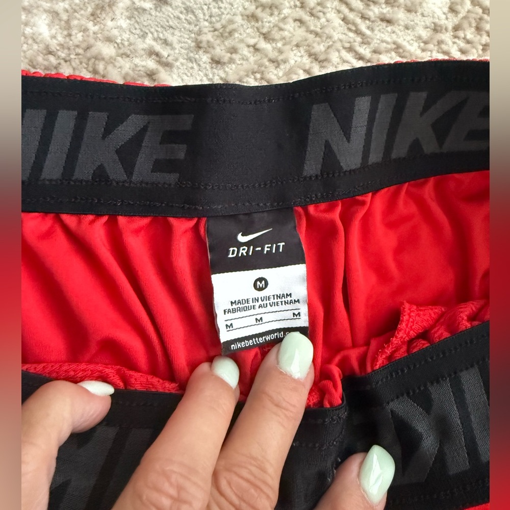 Nike Ole Miss Rebels Red & Blue Drawstring 11 Inseam Basketball Shorts: - Picture 6 of 7